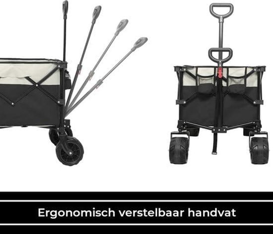 Bolderkar Opvouwbaar - Bolderwagen Luchtbanden - Bolderkarren - 100kg Draagvermogen - Opbergwagen van Bolderkar Opvouwbaar — afbeelding 4