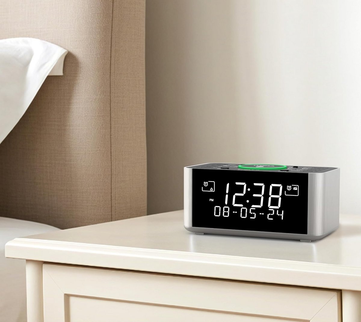 Draadloze Wekker met DAB+ FM Radio en Bluetooth Opladen