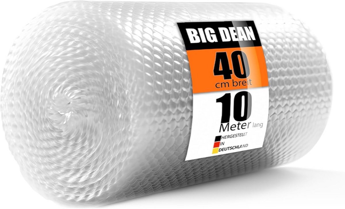 Extra Sterke Luchtkussenfolie Rol 10m x 0.4m, 3-laags Bescherming voor Verzenden en Verhuizen