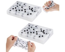 2 stuks Puistjesknijp- en stressverlichtingsspeeltje - Vierkant type - Huidknijpspeeltje - Stressverlichtingsspeeltje - 8 cm x 8 cm - Geschikt voor dagelijkse stressverlichting en ontspanning, behandeling van jeuk, ADHD en OCD - Wit