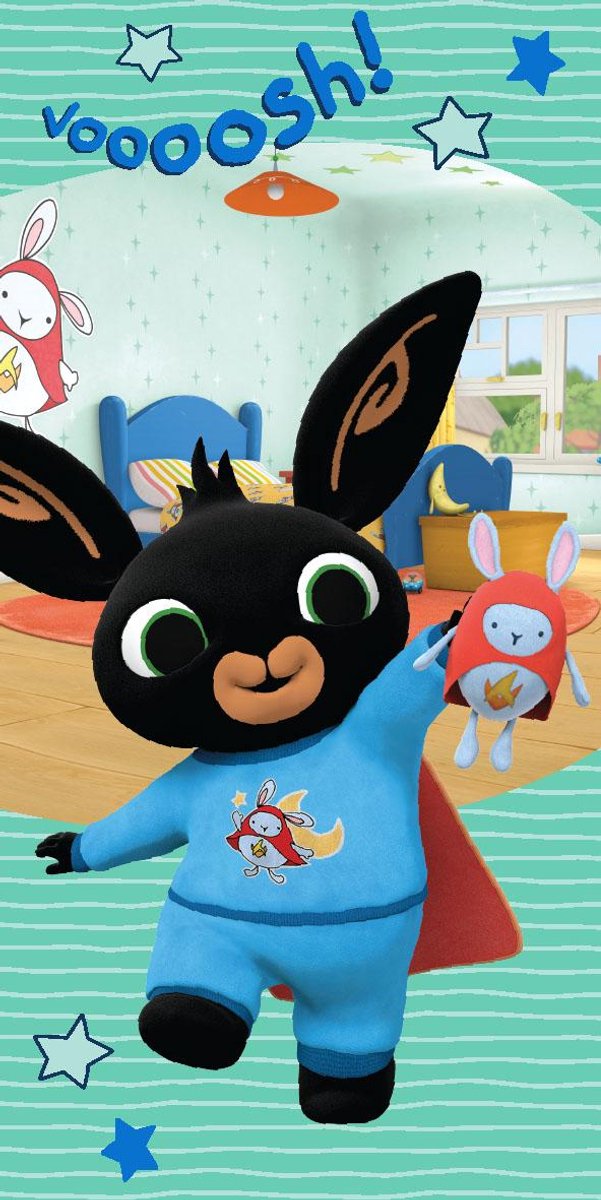 Bing Bunny - Strandlaken - 70 x 140 cm. - 100% katoen - Groen