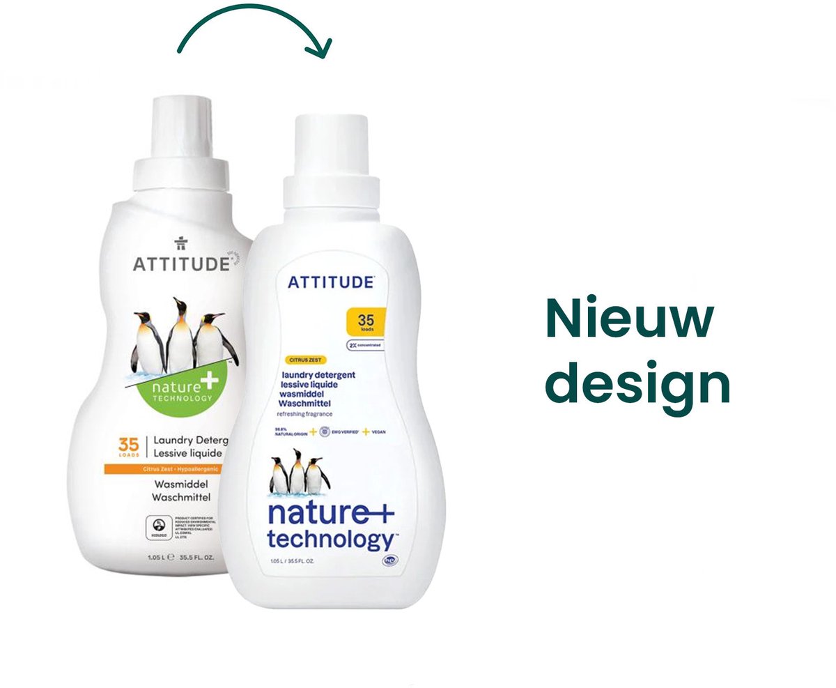 ATTITUDE Wasmiddel Citrus Zest ECO - duurzaam