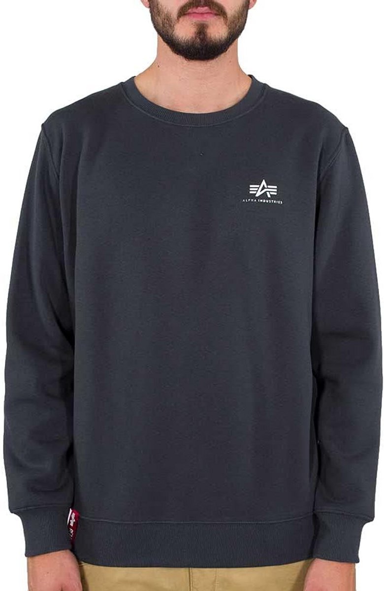 Basic Sweater met Klein Logo voor Heren