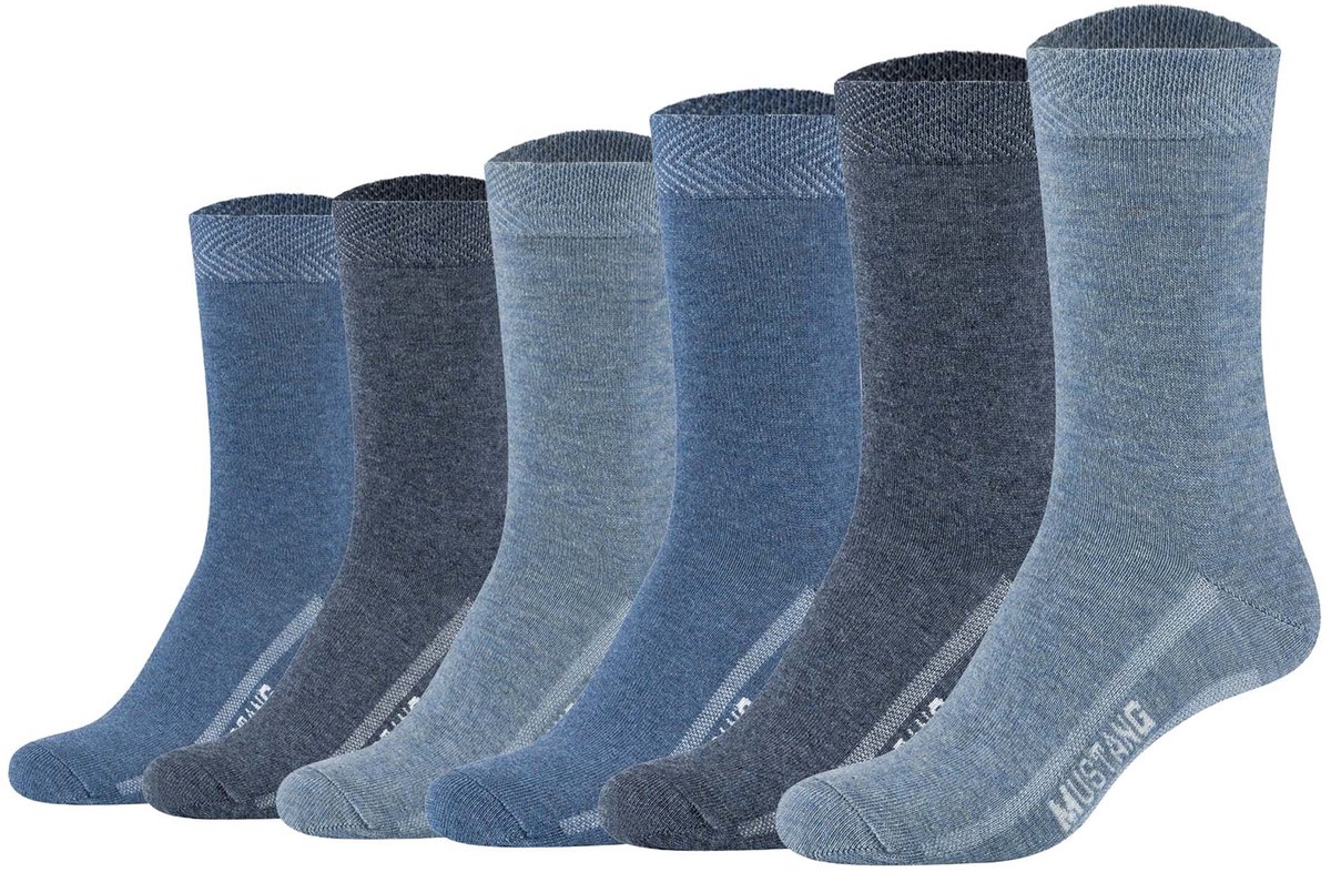 Mustang Sokken Casual Organic Cotton Socks 6-Pack Set van 6