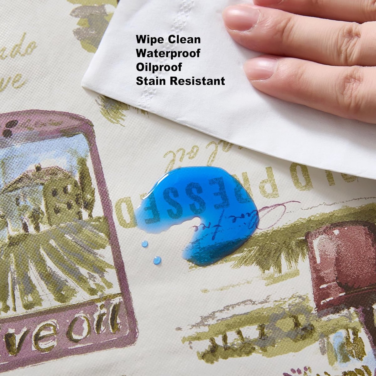 Waterdicht Tafelkleed Rechthoekig Binnen/Buiten Olijfolie Print Vinyl