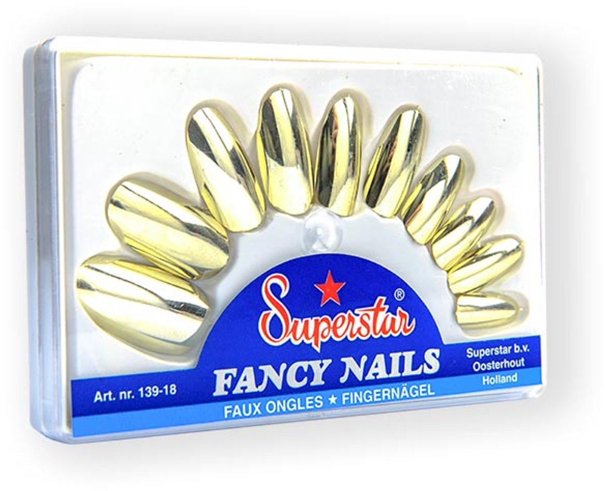 Superstar Kunstnagels goud met zelfklevende stickers