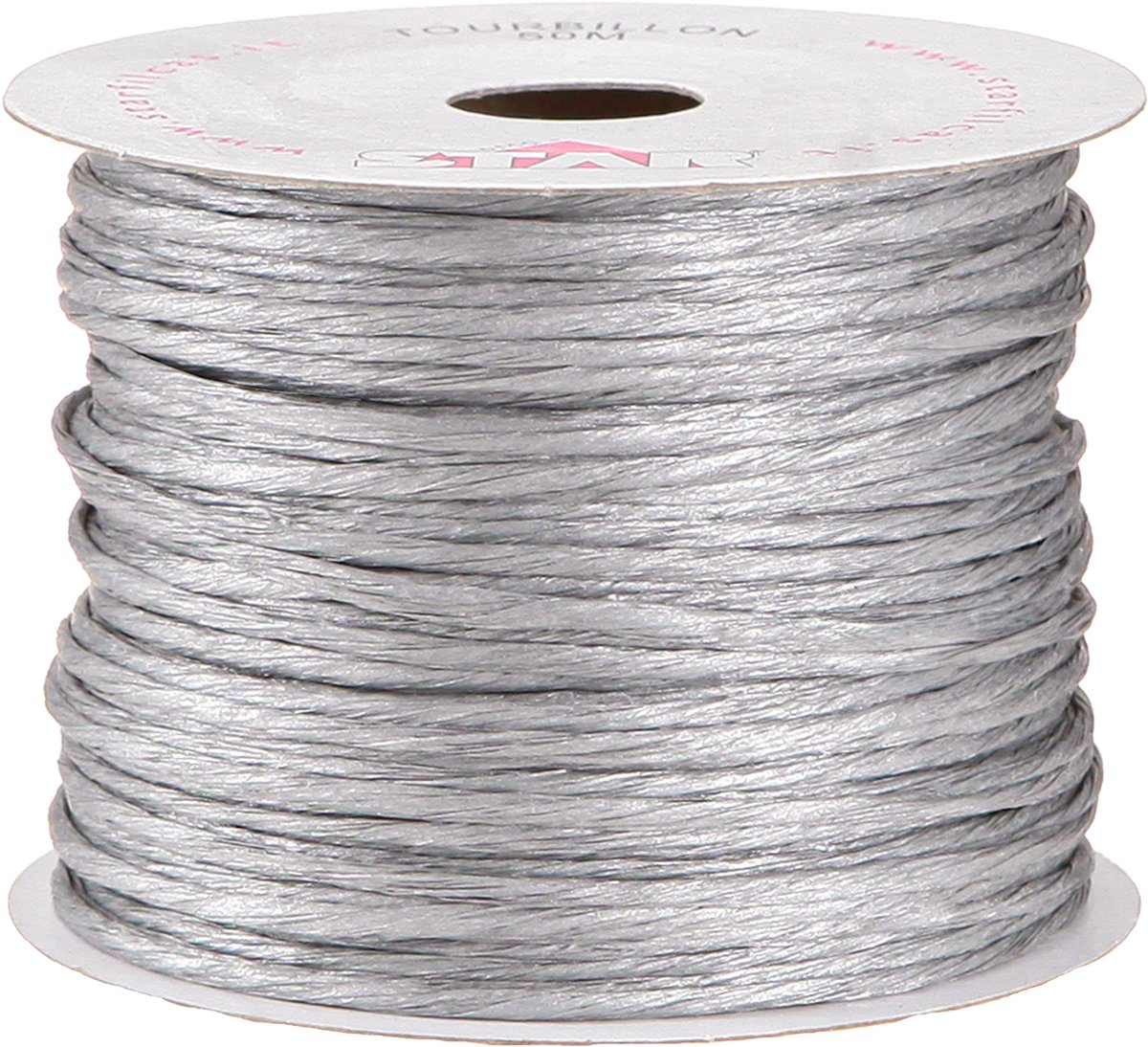 Draad gewikkeld 50m zilver