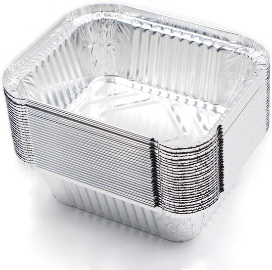 Aluminium Bakje - Bakplaat - Ovenbestendig - Rechthoekig - 25 Stuks - Voor Catering en Thuis Gebruik