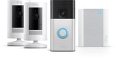 Ring Battery Video Doorbell met Chime en 2-pack camera op batterij - Bundel