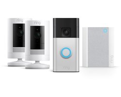 Ring Battery Video Doorbell met Chime en 2-pack camera op batterij - Bundel