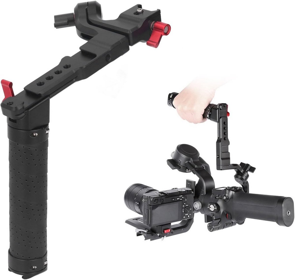Opvouwbare Stabilisator Handgreep voor Camera Gimbal met Verstelbare Grip