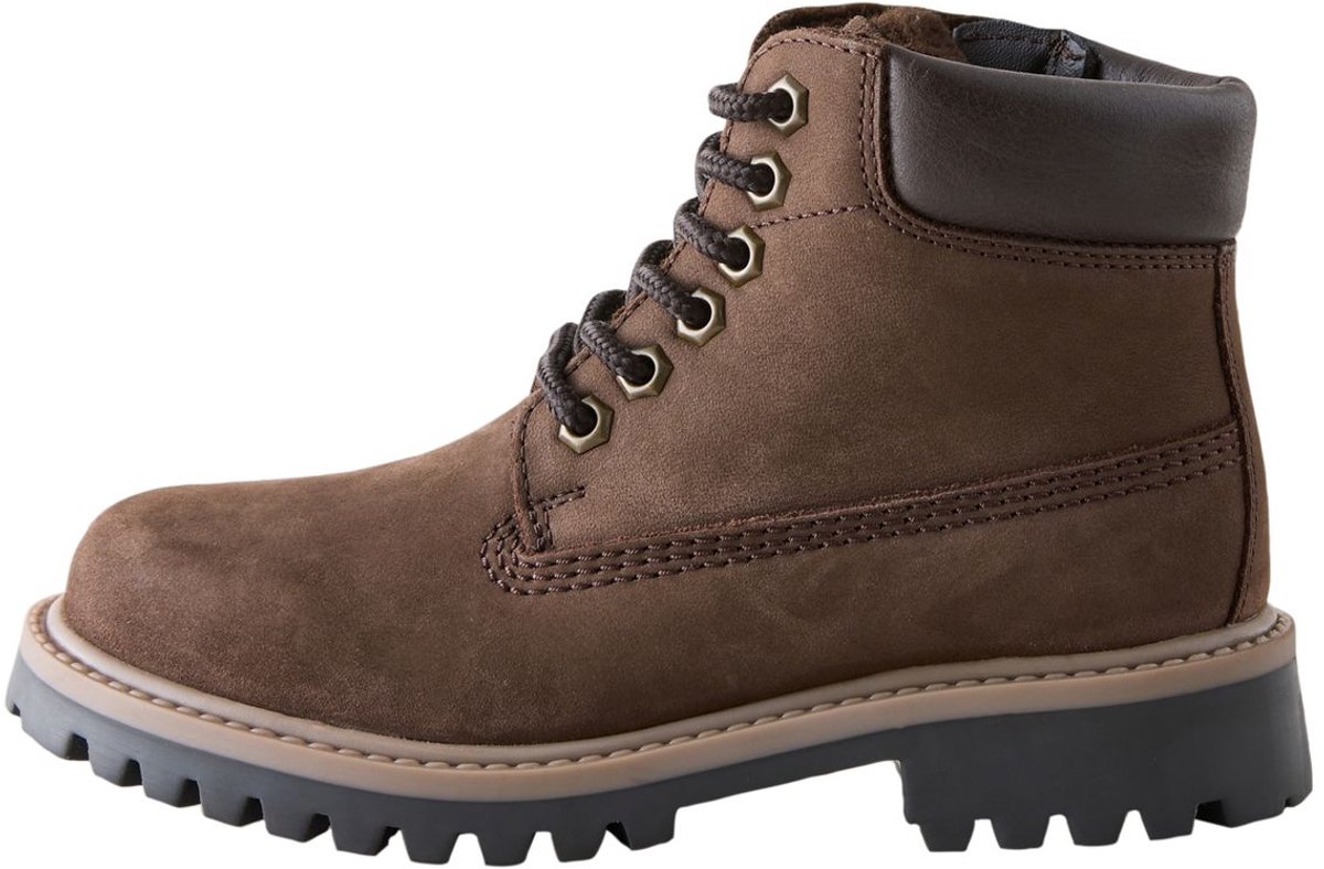 Next - Jongens - Leren veterlaarzen - Bruin