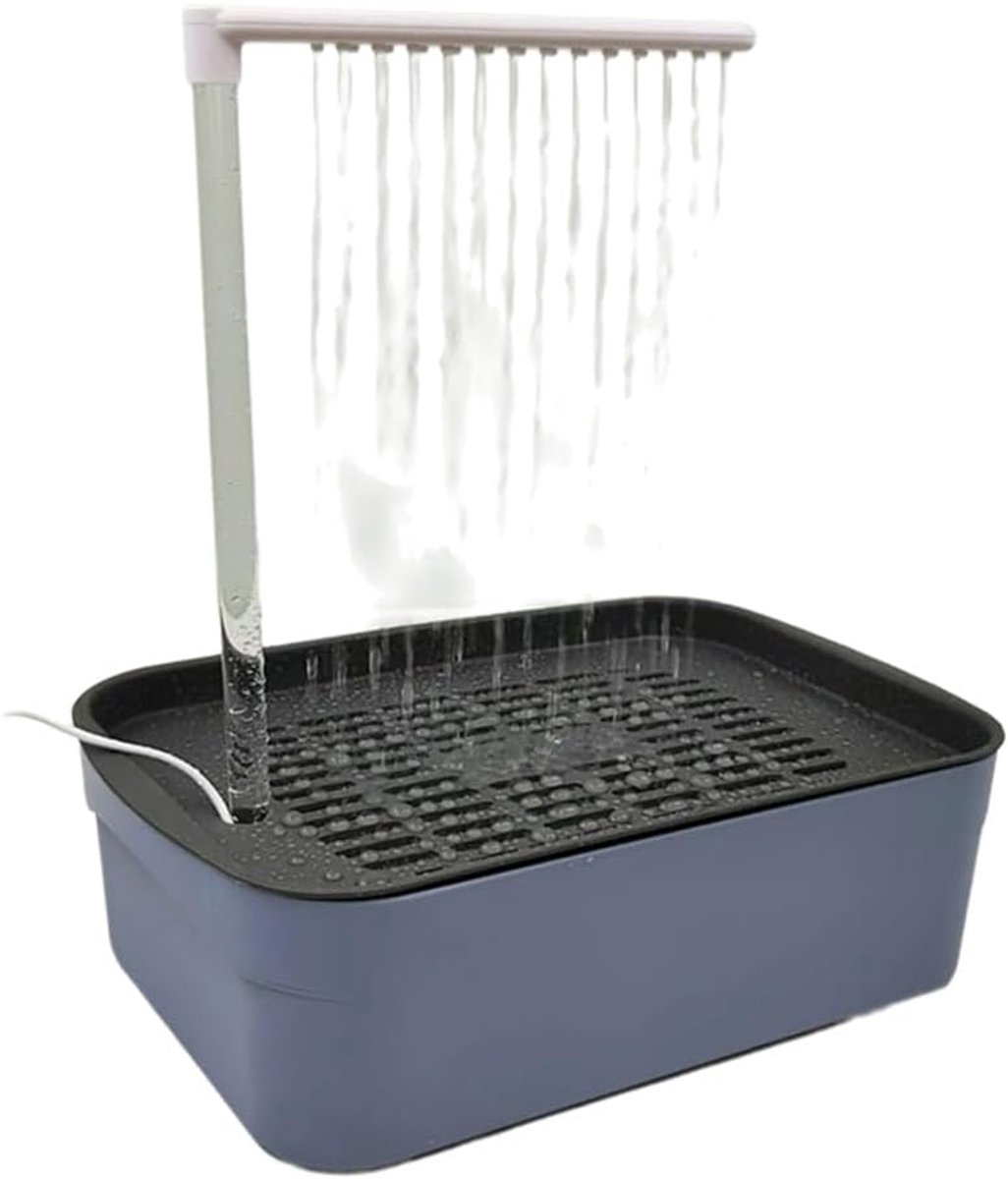 Automatische waterdispenser met recirculerend filter en filterkraan voor vogelbad