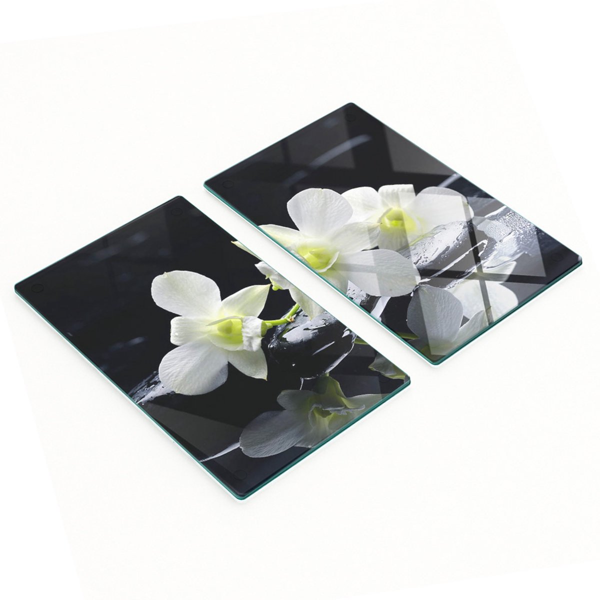 Multifunctionele decoratieve glazen snijplanken voor de keuken, orchidee, 2x30x52 cm