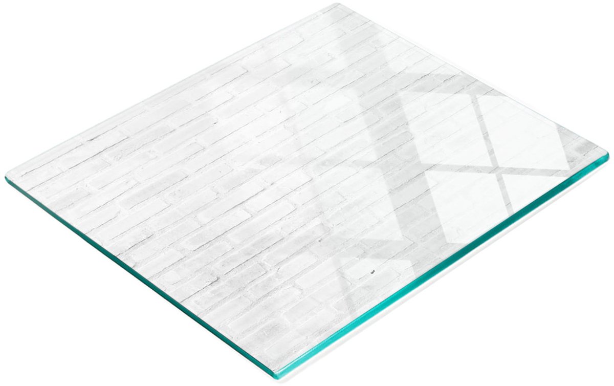 Gehard multifunctioneel decoratief glazen paneel, baksteenmotief, 60x52 cm
