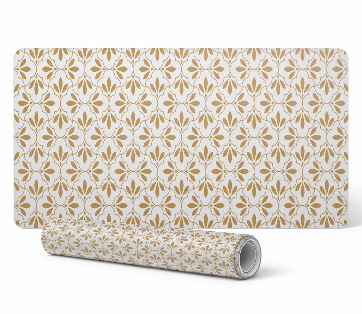 Antislip gaming bureaumat van vinyl met plantenmotief, 90x45 cm