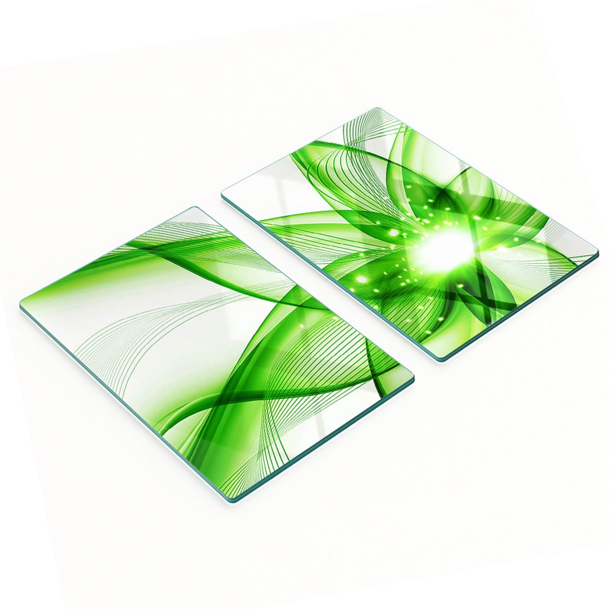 Geharde multifunctionele decoratieve glazen panelen met abstractie, 2x40x52 cm