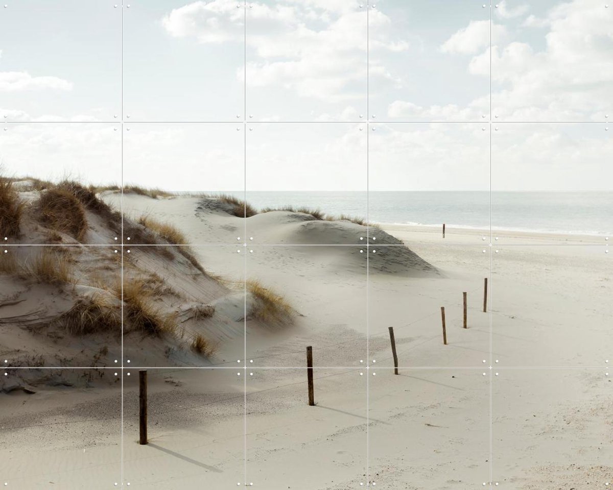 IXXI Minimalistic Beachviews, Claire Droppert - 100 x 80 cm - Gratis ophangtool - Grote wanddecoratie en posters - Minimalisme, Naturalisme