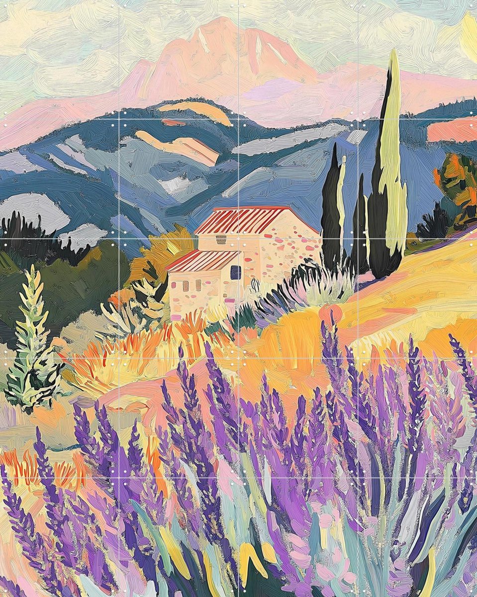 IXXI Purple Hush, Artclaud - 80 x 100 cm - Gratis ophangtool - Grote wanddecoratie en posters - Kleurrijk, Illustraties, Woonkamer, Studeerkamer