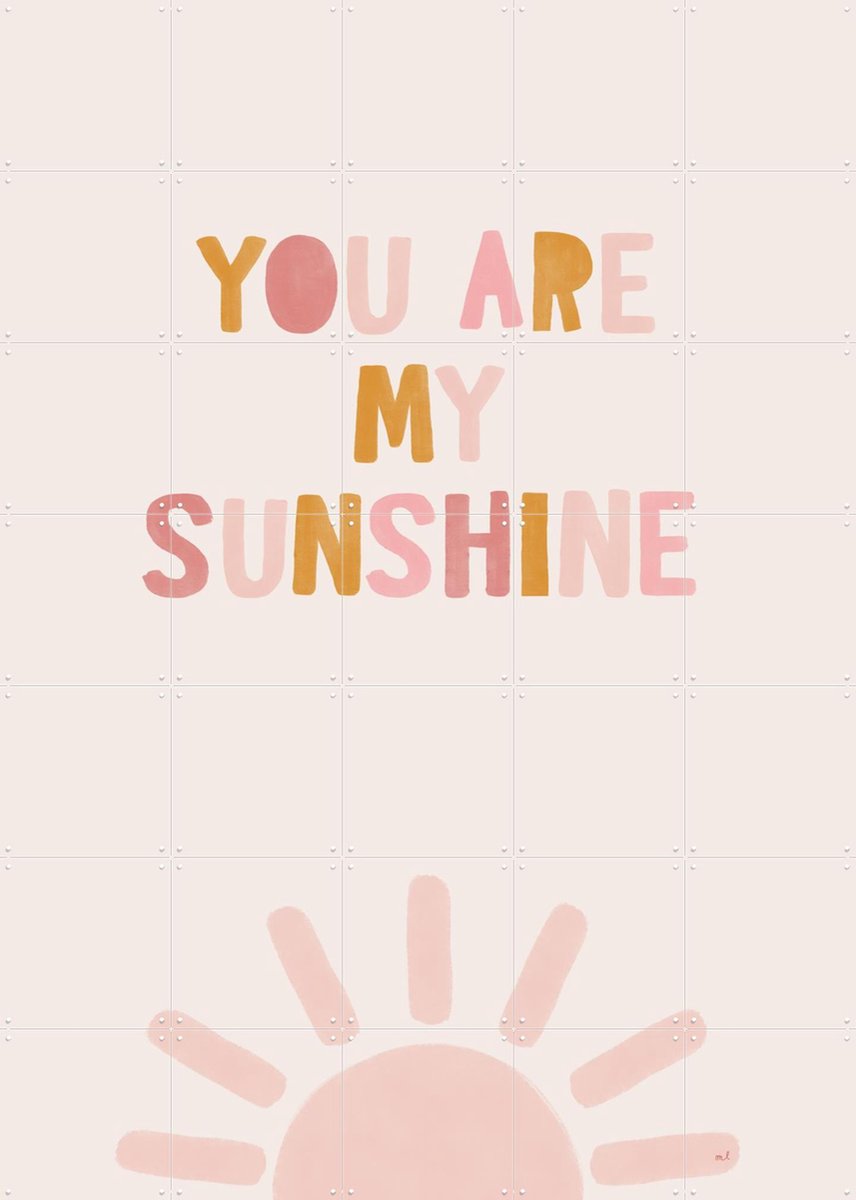 IXXI You Are My Sunshine, Menina Lisboa & Various - 100 x 140 cm - Gratis ophangtool - Grote wanddecoratie en posters Kinderkamer, Babykamer