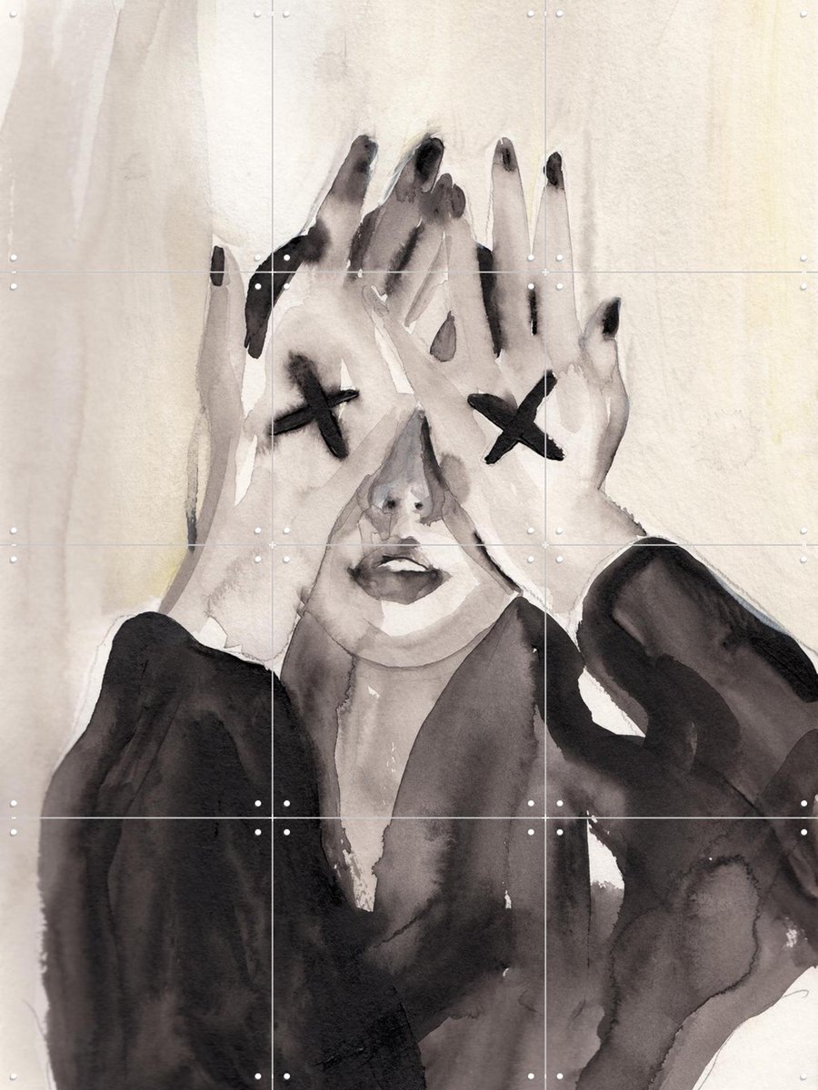IXXI Make me wanna XX, Victoria Verbaan - 60 x 80 cm - Gratis ophangtool - Grote wanddecoratie en posters - Aquarel, Illustraties, Mancave, Gang
