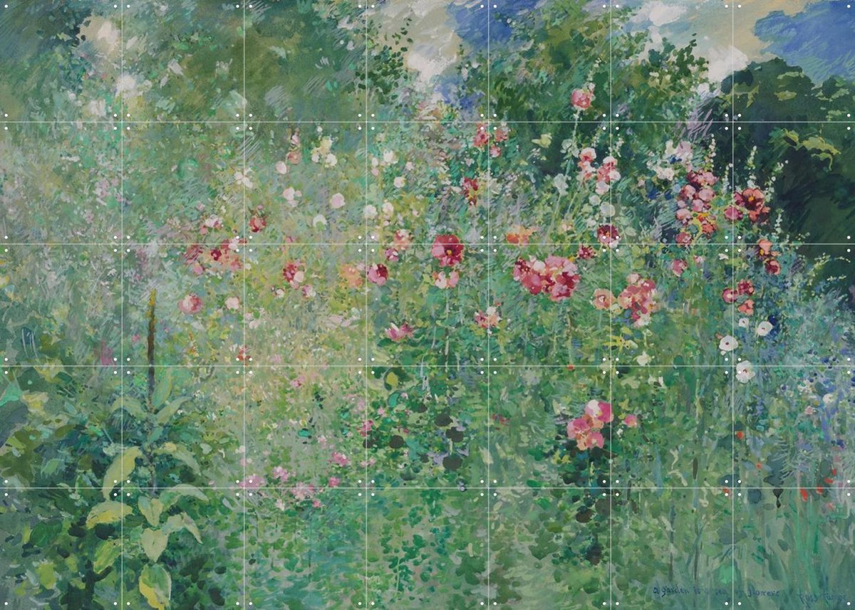 IXXI A Garden Is a Sea of Flowers, Ross Sterling Turner & Museum of Fine Arts Boston - 140 x 100 cm - Gratis ophangtool - Grote wanddecoratie en