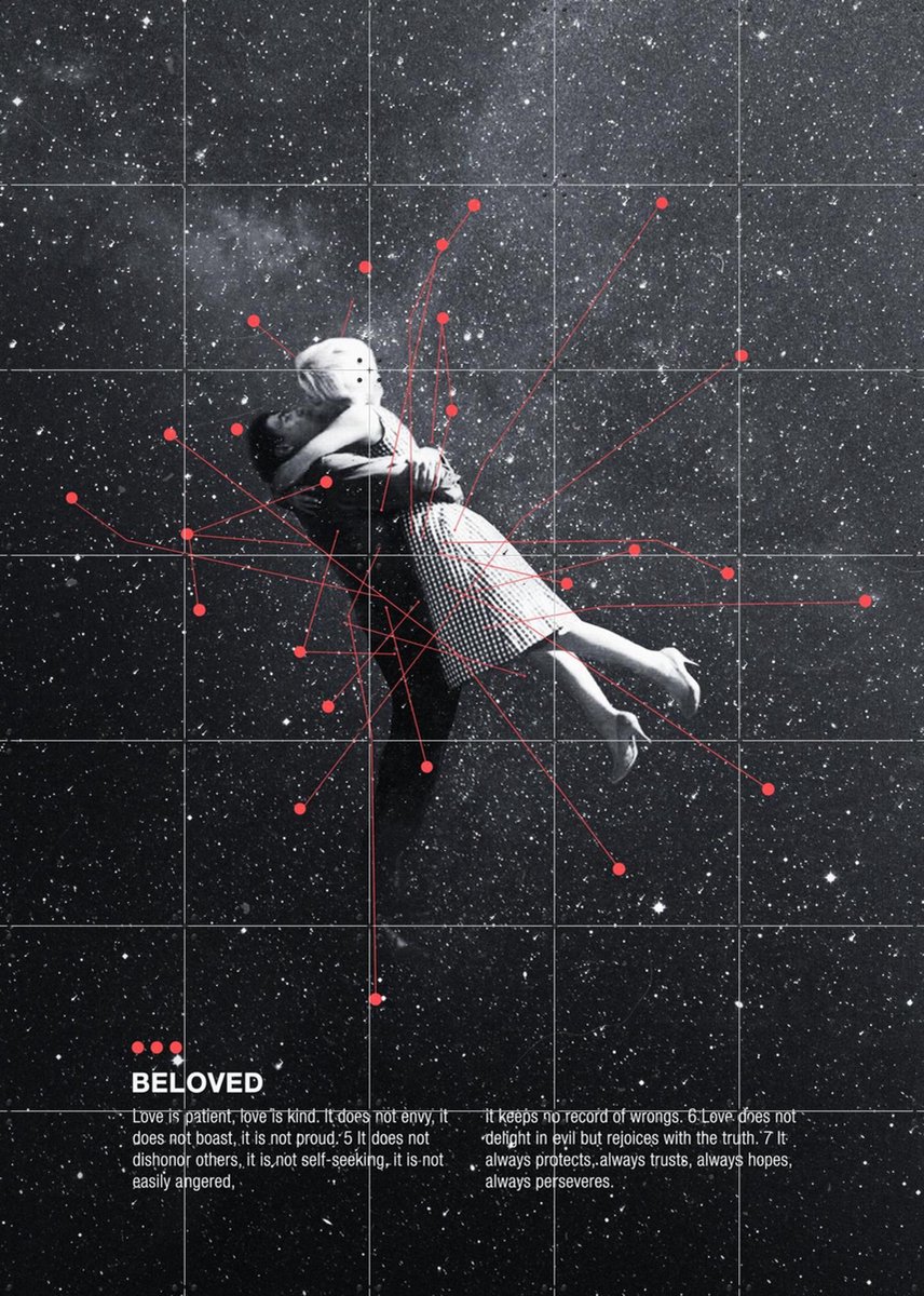 IXXI Beloved, Frank Moth - 100 x 140 cm - Gratis ophangtool - Grote wanddecoratie en posters - Fotografie, Surrealisme, Digitale Kunst, Slaapkamer