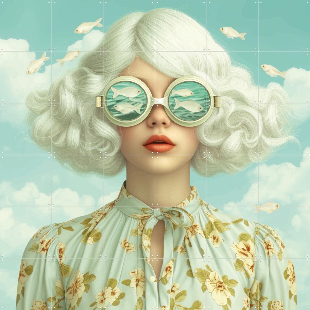 IXXI Magic Moment, Mirjam Duizendstra - 120 x 120 cm - Gratis ophangtool - Grote wanddecoratie en posters - Fantasierijk, Digitale Kunst