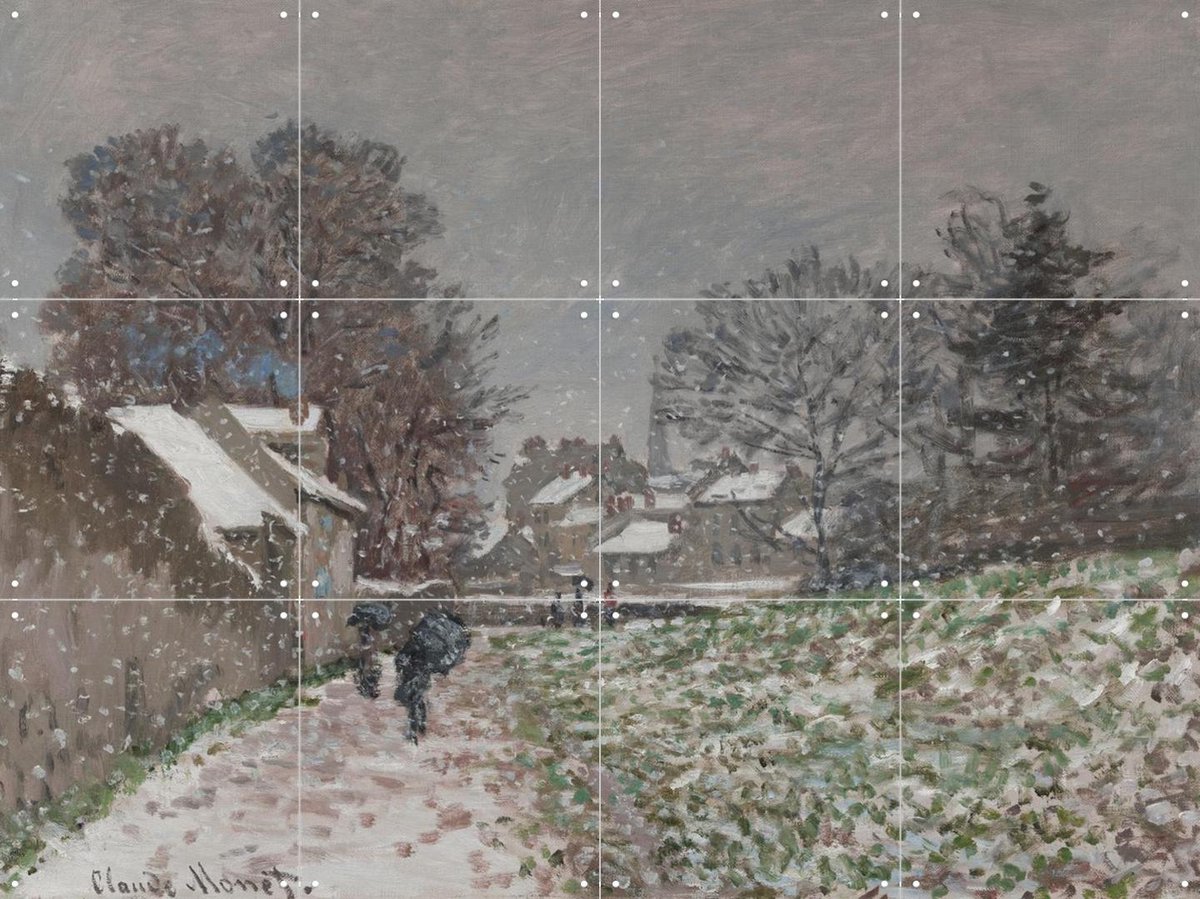 IXXI Snow at Argenteuil, Claude Monet & Museum of Fine Arts Boston - 80 x 60 cm - Gratis ophangtool - Grote wanddecoratie en posters - Schilderijen