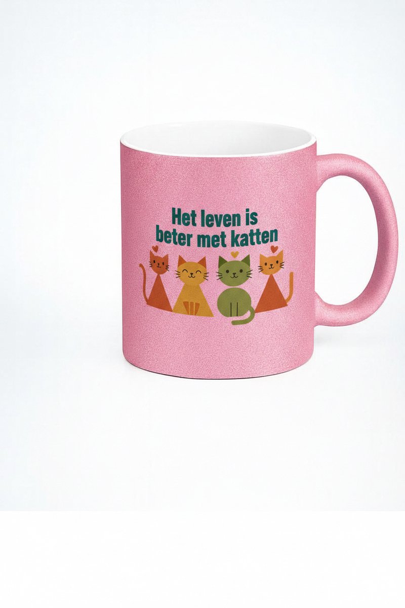 Katten Mok - Het Leven Is Beter Met Katten - Cadeau Voor Kattenliefhebbers