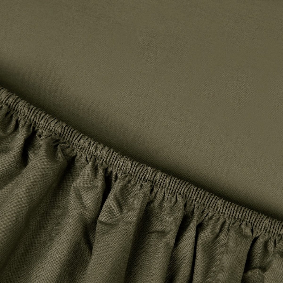 Kayori Puro Hoeslaken Katoen Perkal - 180x200cm - Matrasdikte 35 cm - Hotelkwaliteit - Khaki