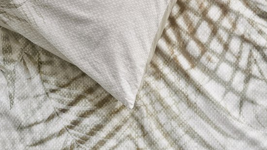 Rivièra Maison Palm Shade dekbedovertrek - Lits-Jumeaux - 240 x 200/220 cm - Naturel van Merkloos — afbeelding 3