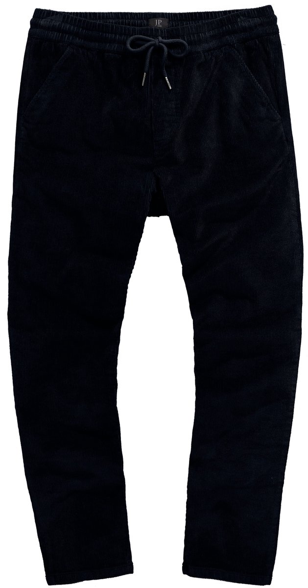JP 1880 - Heren - Corduroy broek Modern Fit elastische band - Navy blauw - Maat XL