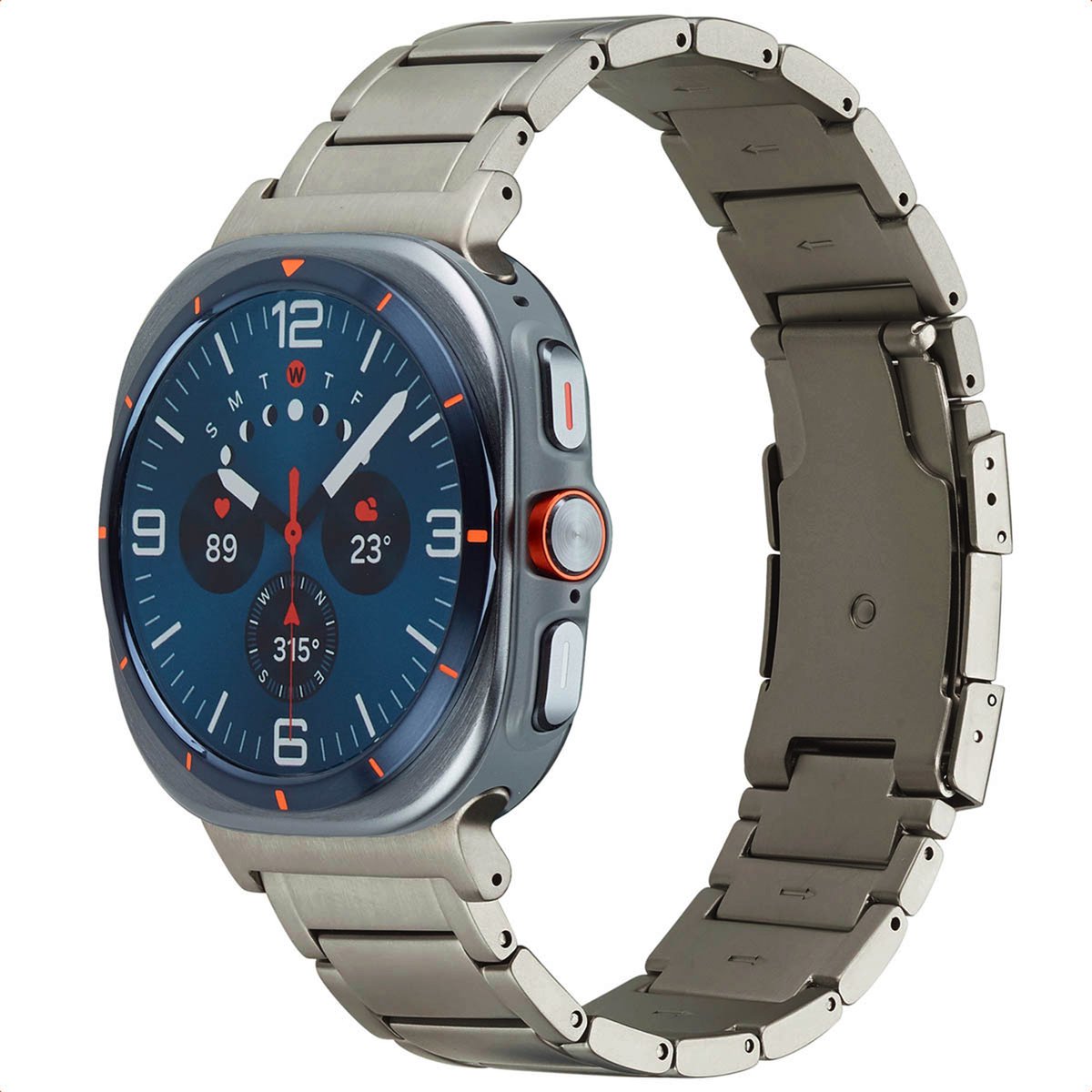 Mat Titanium bandje - Geschikt voor Samsung Galaxy Watch Ultra (2024/2025) - Titanium