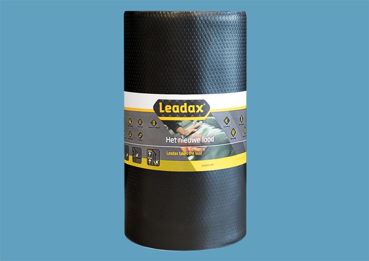 Leadax loodvervanger 600mm zwart (6mtr)