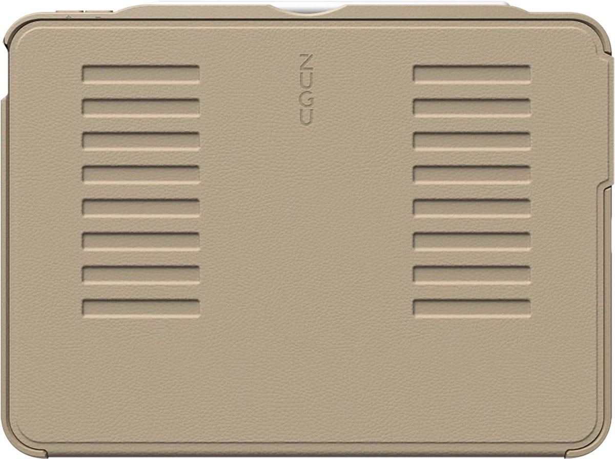 Zugu case Hoesje iPad (A16/11th Gen) 2025 / 10.9 Gen 10 (2022) - oersterke luxe flip-over case - volledige 360˚ bescherming – met multifunctionele standaard functie – geschikt voor Apple Pencil - Beige