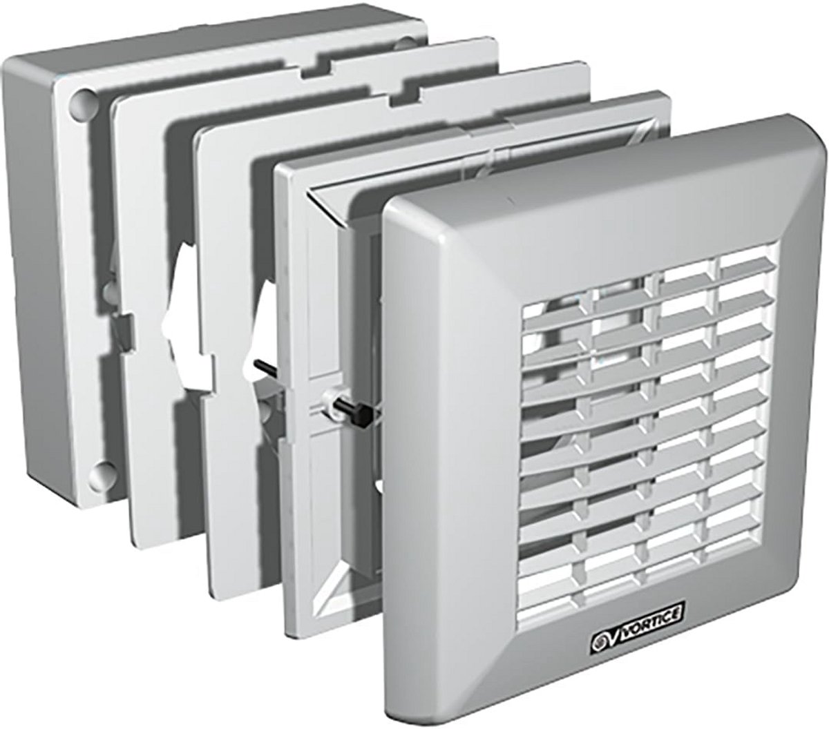Ventilatie-unit Grijs - Uitblaas- of Inblaasbox voor Ventilatiesysteem