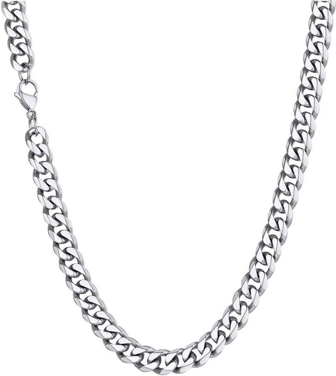 Stijlvolle Cubaanse Schakelketting Dames Heren Zilver Goud Zwart Duurzaam Breedte Lengte Opties