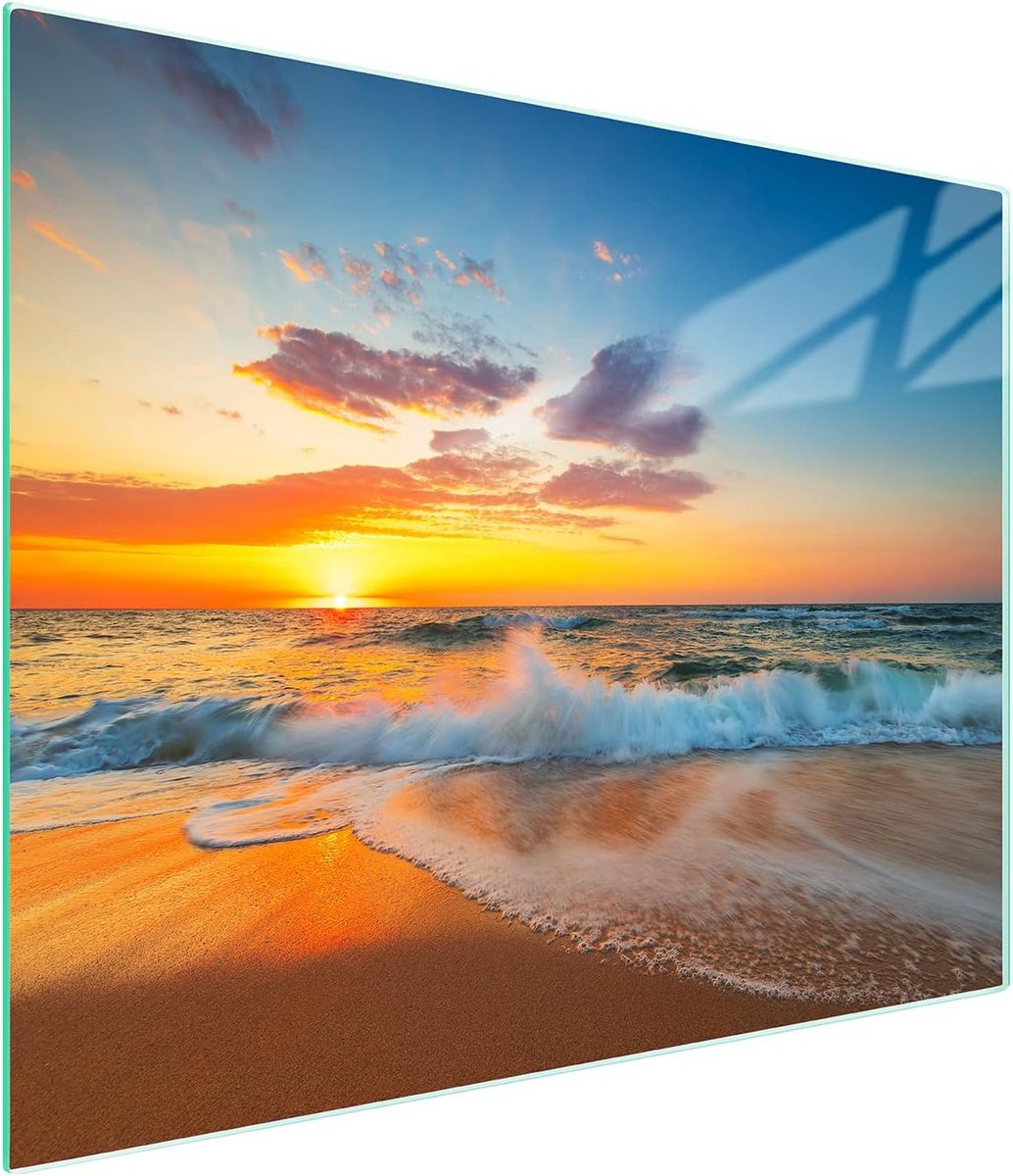 Glazen Snijplank en Kookplaat Afdekplaat 52x30 cm - Hittebestendig en Krasvrij