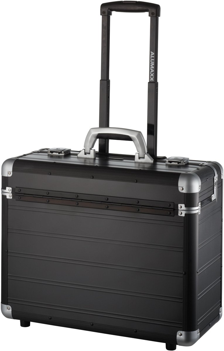 Alumaxx pilotenkoffer - Discovery - aluminium - mat zwart - JU-45166