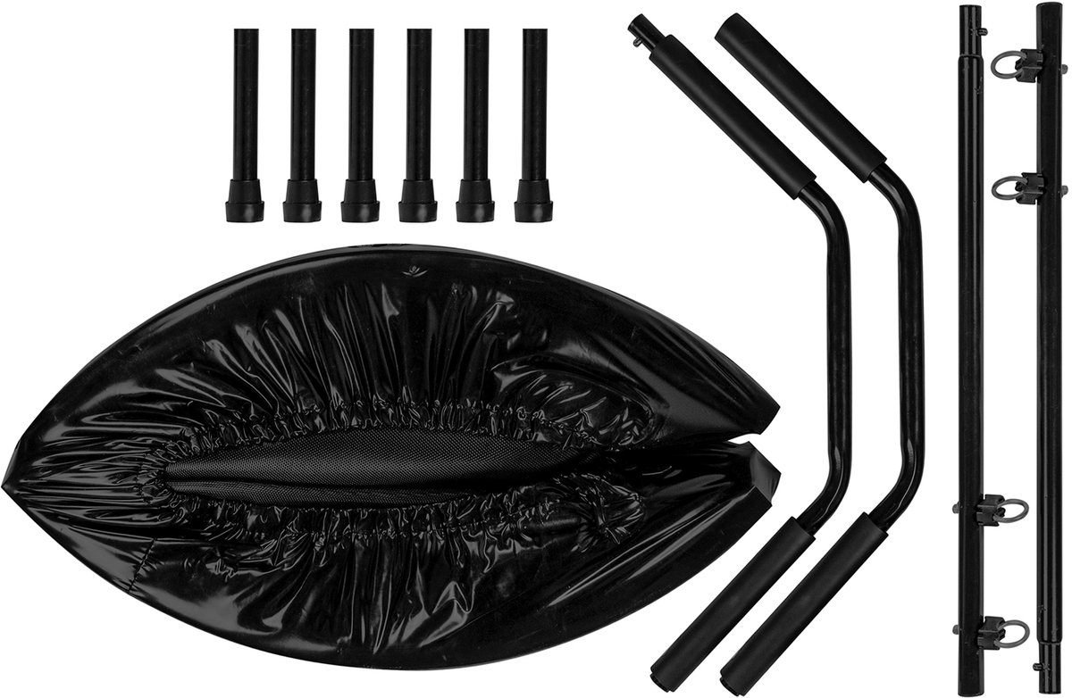 VirtuFit Opvouwbare Fitness Trampoline met Handvat - Zwart - 100 cm - Geschikt voor Jong en Oud - Uitsluitend voor Fitnessdoeleinden - Inklapbaar - Fitness Trampoline Opvouwbaar - Fitness trampoline met Beugel - Fitnesstrampolines — afbeelding 6