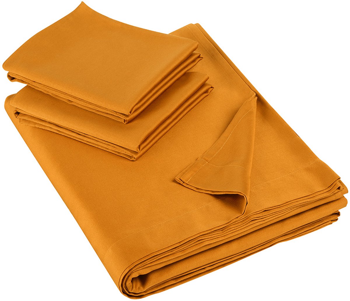 De Witte Lietaer Lakenset Olivia Copper - 280 x 280 cm + 2x 60 x 70 cm - Satijnkatoen