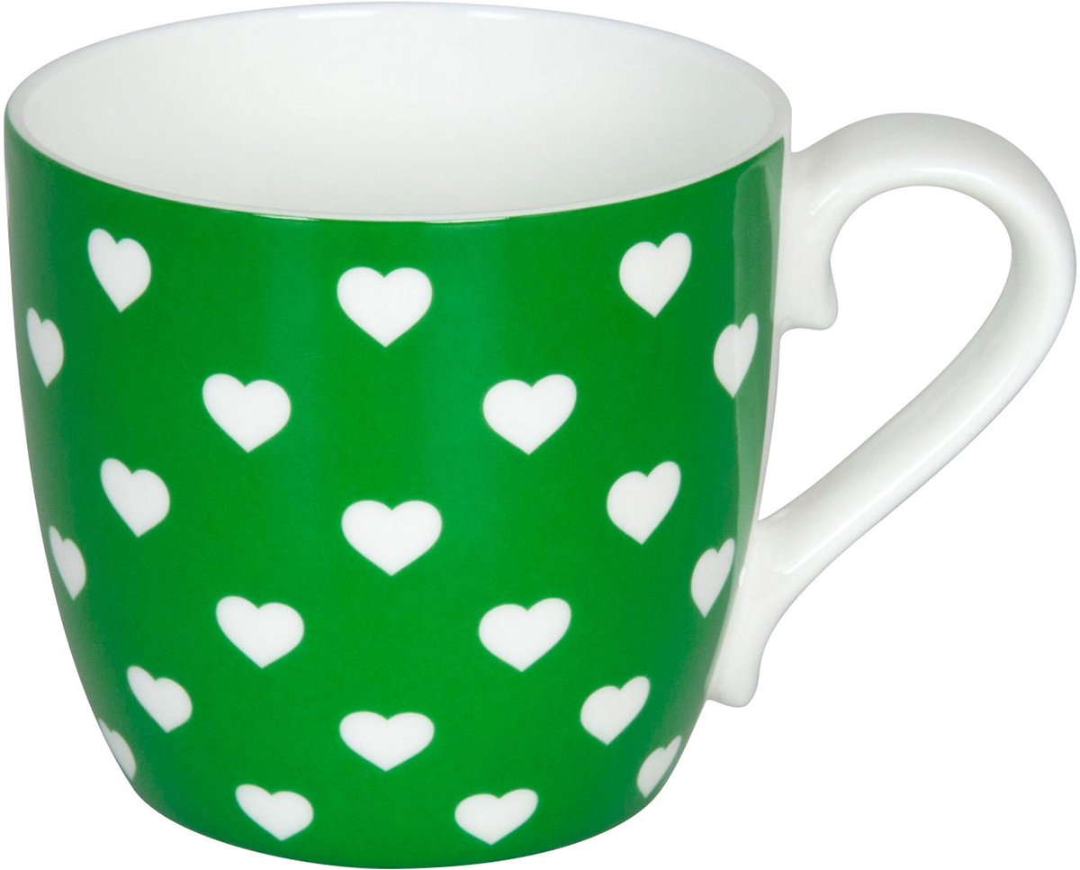 Könitz Harten Appel mok, harten, beker, koffiemok, bone china, groen, 400 ml, 11 2 057 2334