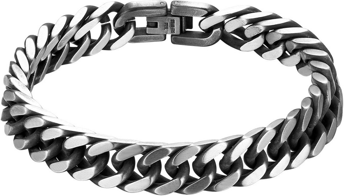 Roestvrijstalen Statement Armband - Stoere Biker Ketting voor Heren en Dames - Verstelbaar