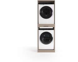 Wasophoogte® Wasmachine Kast Lisbon - Wasmachine verhoger - Wasmachine ombouw - 700(D)*665(B)*1980(H) mm - Taupe