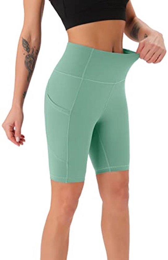 Hoge Taille Trainingsshorts voor Dames met Verborgen Zakken — afbeelding 3