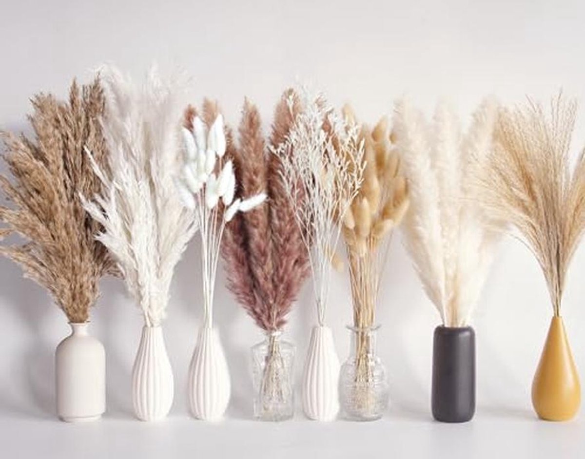 128 stuks gedroogd pampasgrasboeket voor boho decoratie en feesten