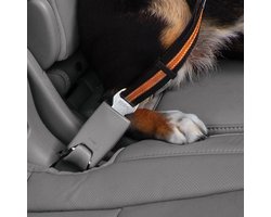 Kurgo Dog Seatbelt Loop - Veiligheidsriem met Karabijnhaak - Past aan elke autogordel - Zwart/Grijs