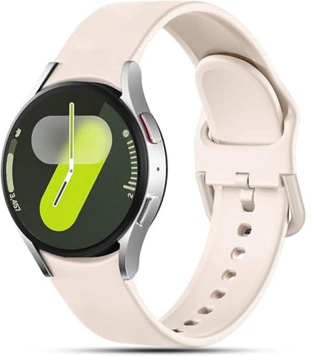 Zachte Silicone Sport Armband voor Galaxy Watch 4, 5, 6 en 7 - Luxe Polsband van Hoogwaardige Siliconen