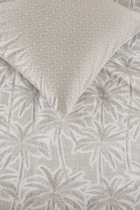 Rivièra Maison Palm Paradise dekbedovertrek - Eenpersoons - 140 x 200/220 cm - Zand van Riviera Maison — afbeelding 2